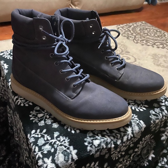 White Mountain Suede Combat Boots - Picture 5 of 5